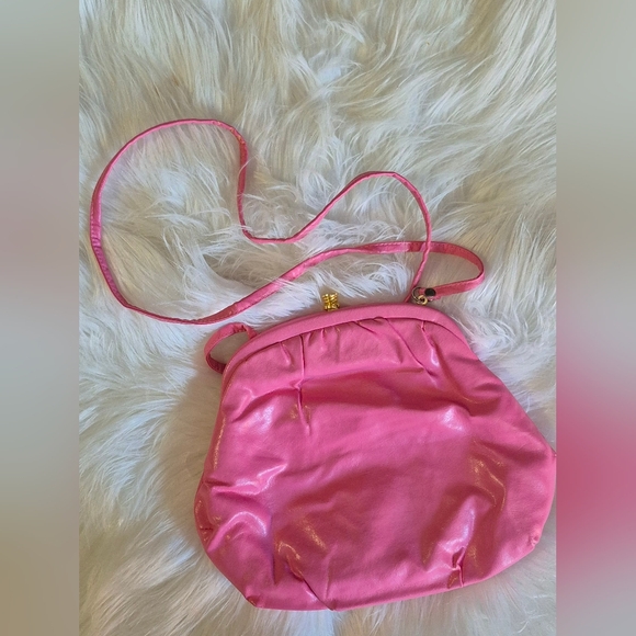 Vintage Pink Crossbody Purse Clutch - Picture 2 of 4